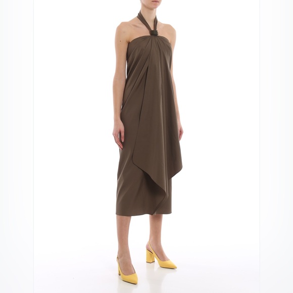 MaxMara Dresses & Skirts - MaxMara Egle Cotton Midi Dress - Olive Green - NEW WITH TAGS